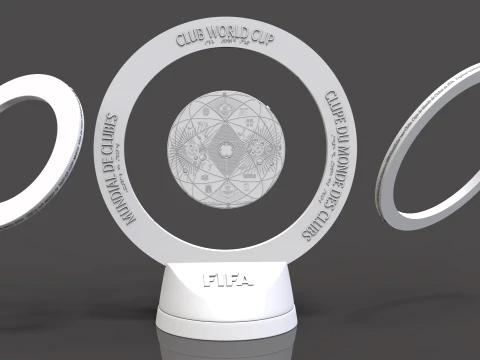 FIFA Club World Cup 2025 Trophy award N base -Animated-printable 3D Model