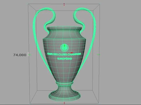 UEFA Champions League Trophy award - Cinematic - 3D Print 3D Model