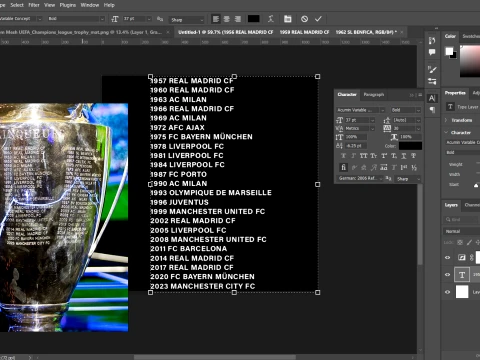 UEFA Champions League Trophy award - Cinematic - 3D Print 3D Model