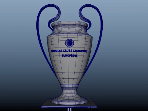UEFA Champions League Trophy award - Cinematic - 3D Print 3D Model