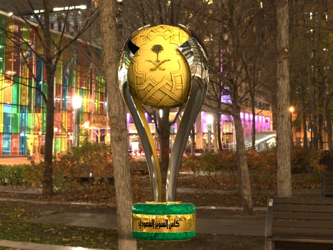 Saudi Super Cup trophy Award 3D Model
