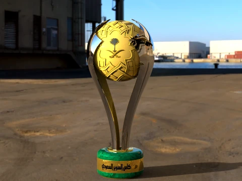 Saudi Super Cup trophy Award 3D Model