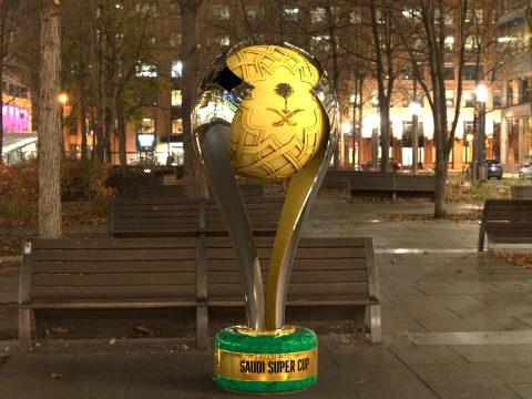 Saudi Super Cup trophy Award 3D Model