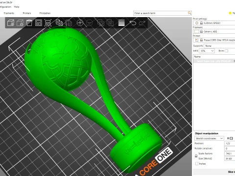 Saudi Super Cup trophy Award 3D Model