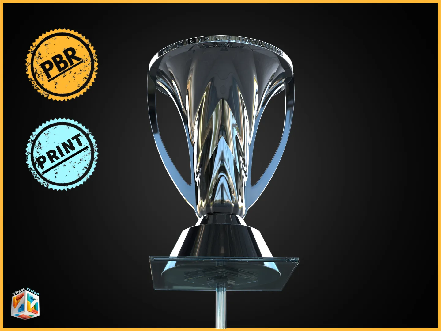 AFC Champions League Elite Trophy -Last Edition -Cinematic-print 3D Model .c4d .max .obj .3ds .fbx .stl .blend
