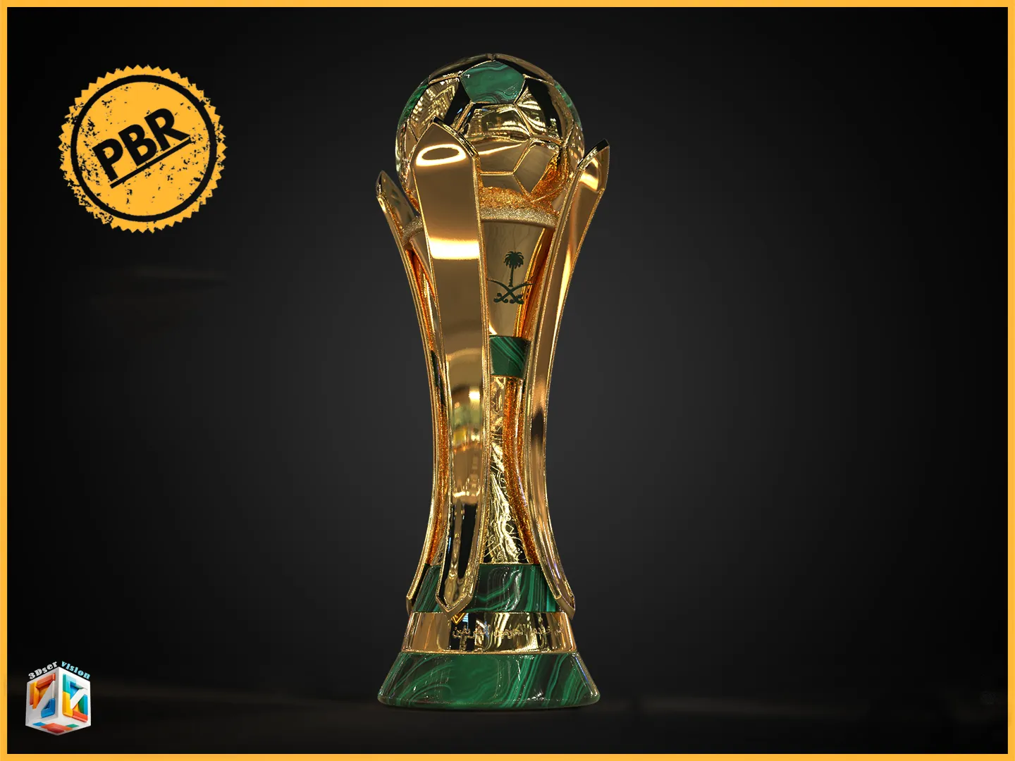 Saudi Kings Cup Trophy award -newest version -Cinematic-3D print 3D Model .c4d .max .obj .3ds .fbx .stl .blend