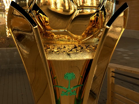Saudi Kings Cup Trophy award -newest version -Cinematic-3D print 3D Model