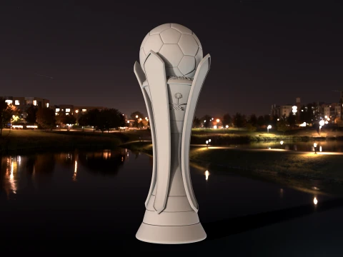 Saudi Kings Cup Trophy award -newest version -Cinematic-3D print 3D Model