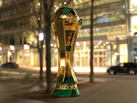 Saudi Kings Cup Trophy award -newest version -Cinematic-3D print 3D Model