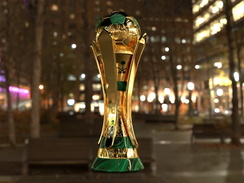 Saudi Kings Cup Trophy award -newest version -Cinematic-3D print 3D Model