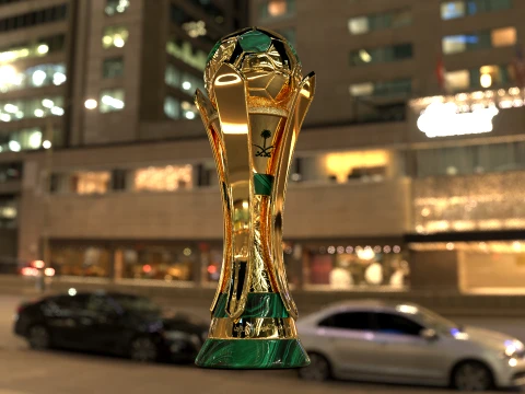 Saudi Kings Cup Trophy award -newest version -Cinematic-3D print 3D Model