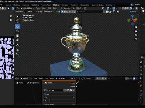 Saudi Roshn League newest Trophy award - Cinematic - 3D print 3D Model