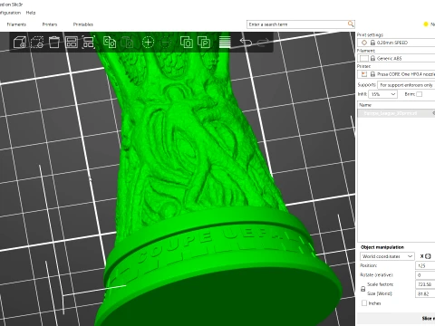 UEFA Europa league trophy award - Cinematic - 3D print 3D Model