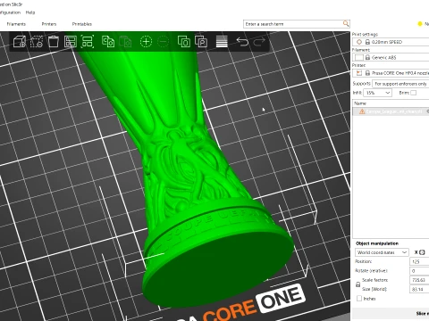 UEFA Europa league trophy award - Cinematic - 3D print 3D Model