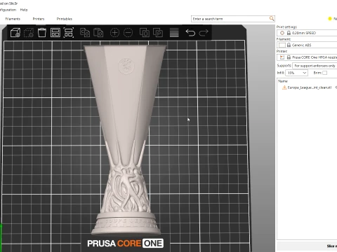 UEFA Europa league trophy award - Cinematic - 3D print 3D Model
