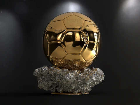Ballon dOr France best football player - Cinematic and printable 3D Model