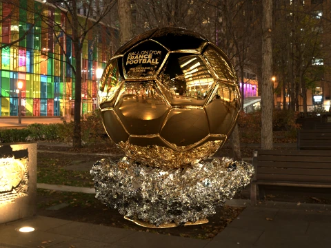 Ballon dOr France best football player - Cinematic and printable 3D Model