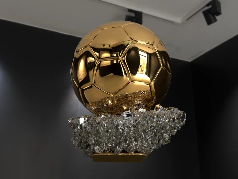 Ballon dOr France best football player - Cinematic and printable 3D Model