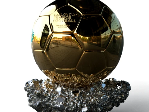 Ballon dOr France best football player - Cinematic and printable 3D Model