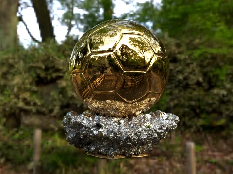 Ballon dOr France best football player - Cinematic and printable 3D Model