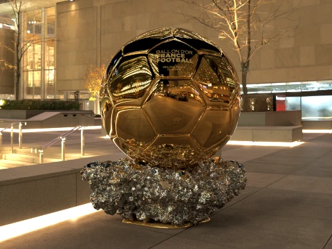 Ballon dOr France best football player - Cinematic and printable 3D Model