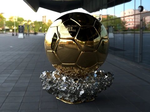Ballon dOr France best football player - Cinematic and printable 3D Model
