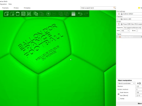 Ballon dOr France best football player - Cinematic and printable 3D Model