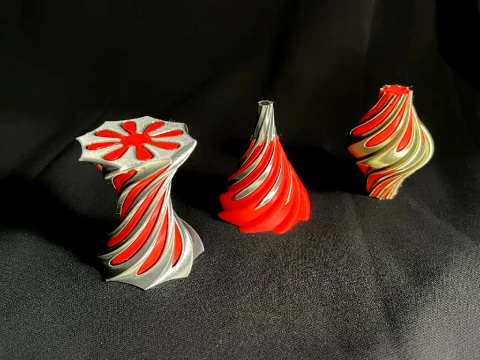 Fidget espiral girando para impress&atilde;o Modelo 3D