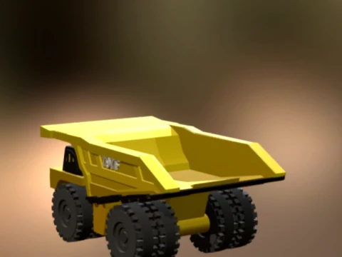 Caterpillar truck 797f low poly 3D Model