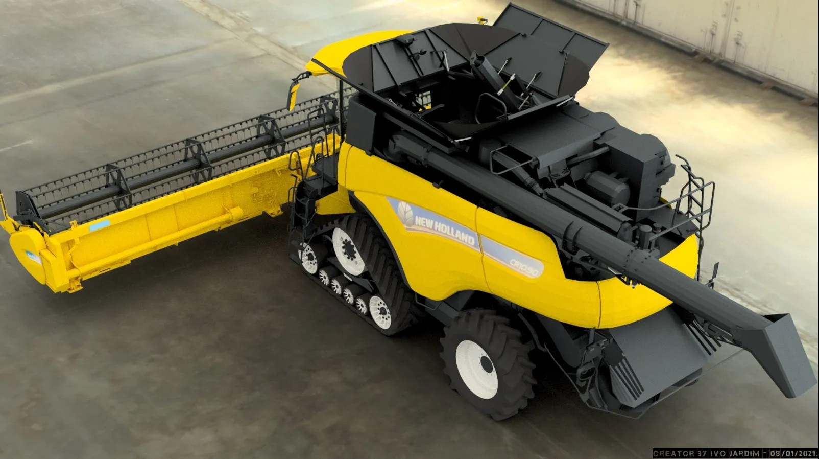 New Holland CR1090 Autodesk Inventor Professional 2018 CAD 3D Model .c4d .max .obj .3ds .fbx .stl .blend 