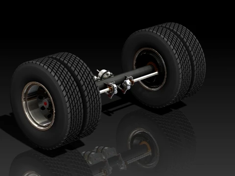 Running gear assembly for road machinery 3D Model