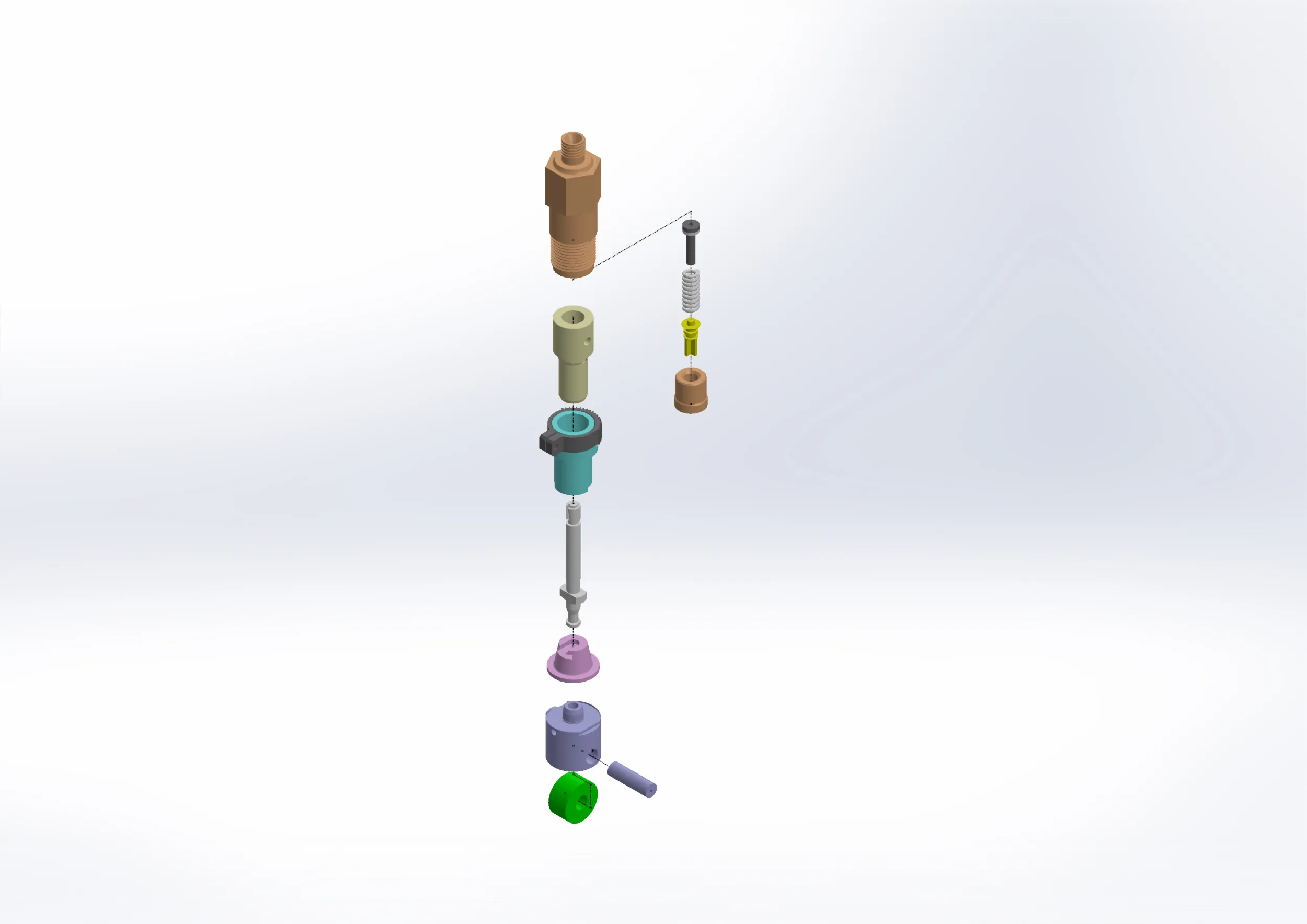Bosch PE Pump Plunger Assembly PF Unit 3D Model .c4d .max .obj .3ds .fbx .stl .blend