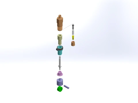 Bosch PE-Pumpenkolbenbaugruppe PF-Einheit 3D Modell