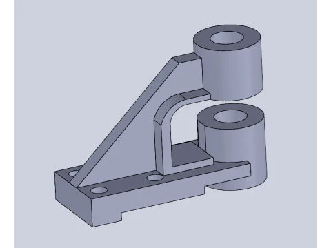 Görev çift pivot braketi çift eksen desteği 3D Model