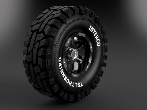 Roda Ban offroad TSL THORNBIRD Muat 16 pelek Model 3D
