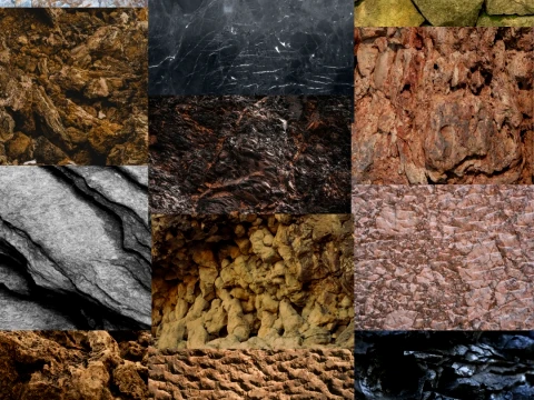 Cole&ccedil;&atilde;o de fundo de pedra &aacute;spera de superf&iacute;cie de pedra texturizada 8k Texturas CG
