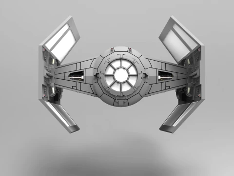 Darth Vaders TIE Fighter low poly 3D Model