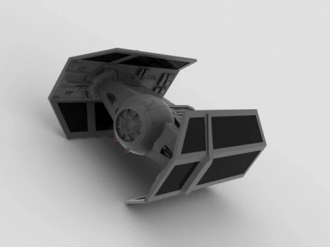 Darth Vaders TIE Fighter low poly 3D Model