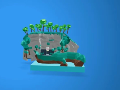 Low Poly Anime Terrain Pack 4 3D OBJ Files 3D Model