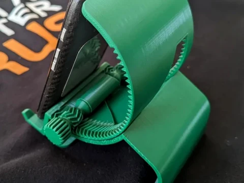 Phone Holder smooth tilt adjustment prints in place 3D Model