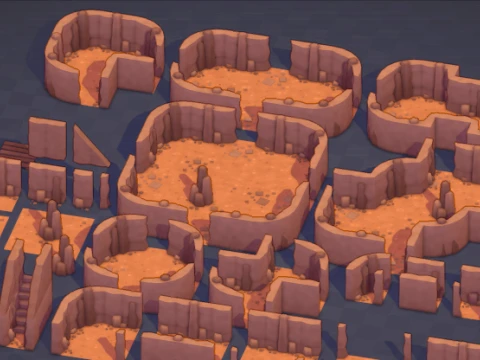 Modular Cave Kit Game Ready 3D Environment Asset Pack 3D Modell