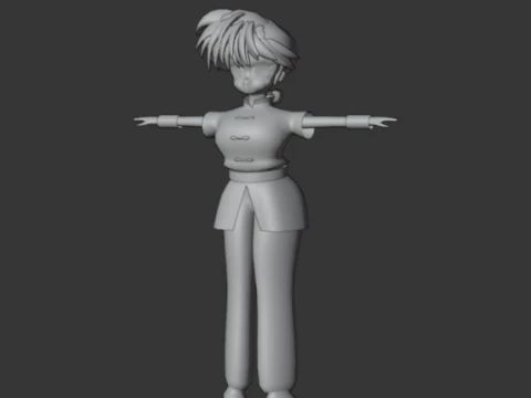 Ranma Mujer 1986 Modelo 3D Modelo 3D