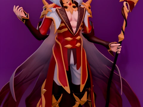 Cecilion Crimson Wings MLBB 3D Print Model