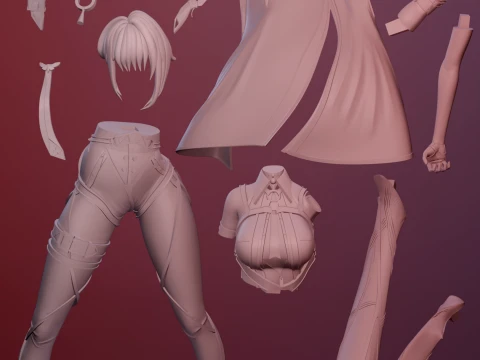 Evelyn Zenless Zone Zero 3D Print Model