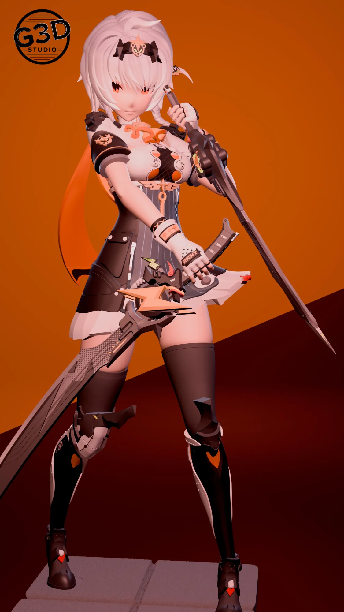 ソルジャー0 アンビー ゼンレスゾーンゼロ 3Dプリントモデル .c4d .max .obj .3ds .fbx .stl .blend 