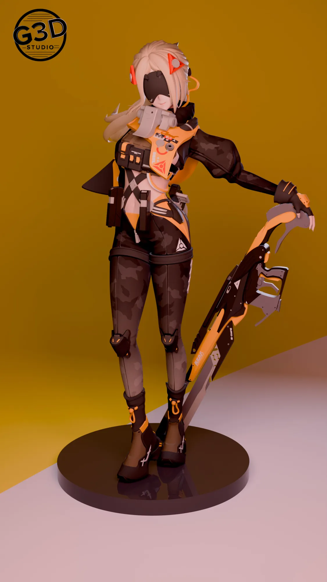 トリガーゼンレスゾーンゼロ 3Dプリントモデル .c4d .max .obj .3ds .fbx .stl .blend 