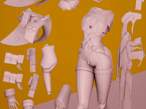トリガーゼンレスゾーンゼロ 3Dプリントモデル