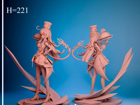 Impacto Escoffier Genshin Modelo de Impressão 3D