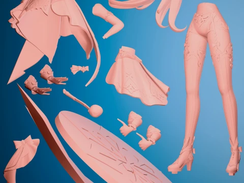 Impacto Escoffier Genshin Modelo de Impressão 3D