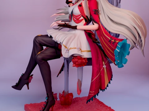 Carlotta Wuthering Waves 3D Print Model